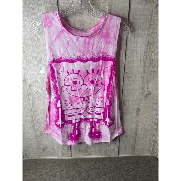 Nickelodeon Tops - Nickelodeon Spongebob Pink Tie-Dye Sleeveless Tank Top M (7-9) Summer Beach